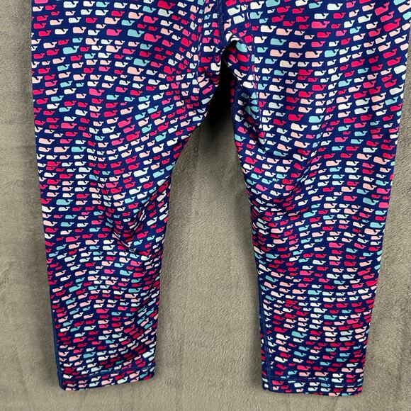 Vineyard Vines Performance Leggings Womens Small Blue Whale Logo Cropped Workout - Picture 4 of 13